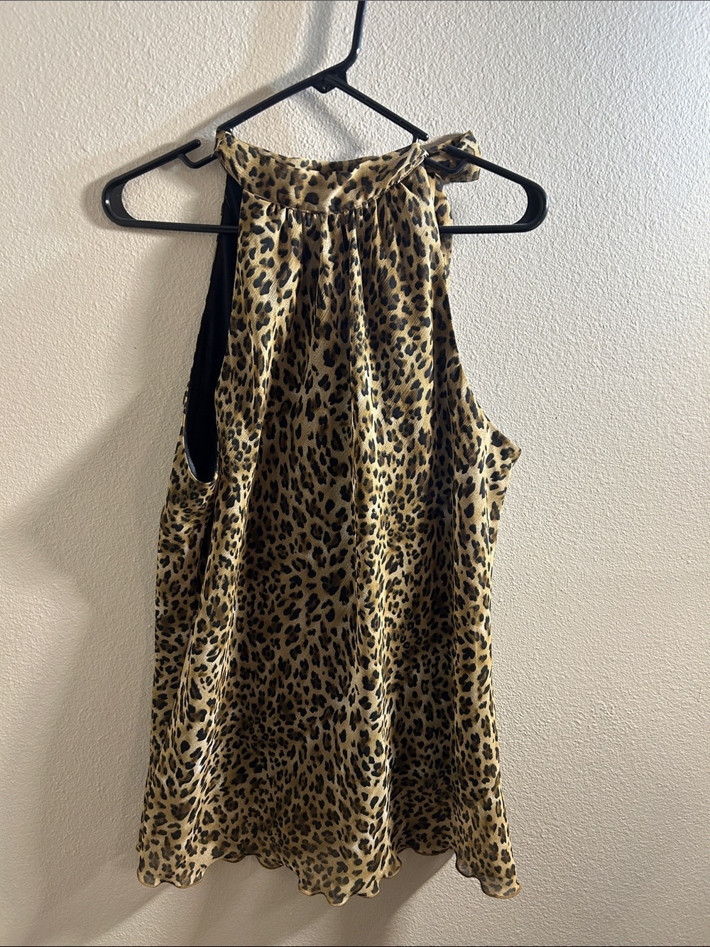 Leopard Print Halter Blouse, large - Picture 4 of 4